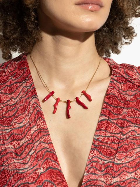 ISABEL MARANT embellished stone necklace - Gold