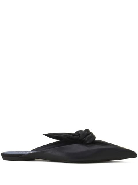 Lanvin knotted pointed-toe flat mules - Black - zdjęcie produktu nr 1