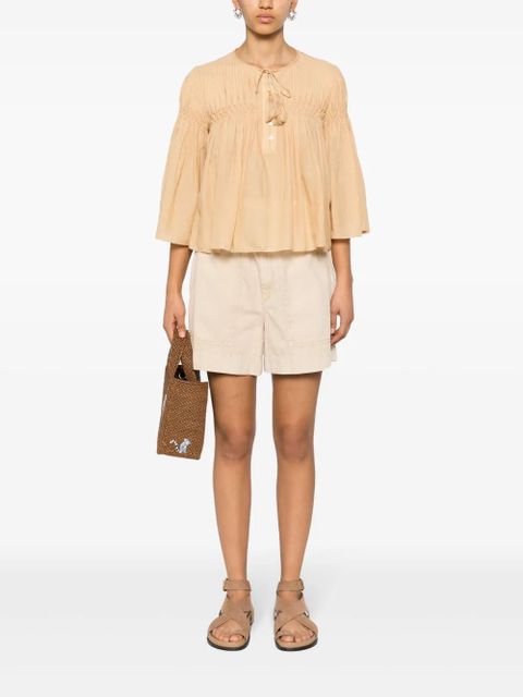 MARANT ÉTOILE Ipolyte cotton shorts - Neutrals - zdjęcie produktu nr 2