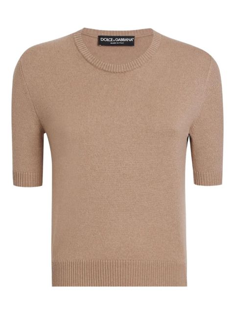 Dolce & Gabbana short-sleeve cashmere sweater - Brown - zdjęcie produktu nr 1