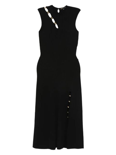 Maje cut-out buttoned-knitted midi dress - Black - zdjęcie produktu nr 1