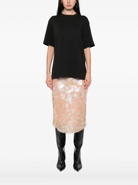 Sportmax fringe-detail T-shirt - Black