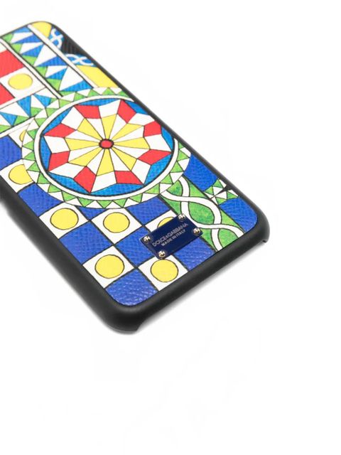 Dolce & Gabbana geometric-print iPhone 7 and 8 case - Blue