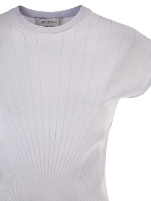 Sportmax ribbed radial pattern jumper - Purple