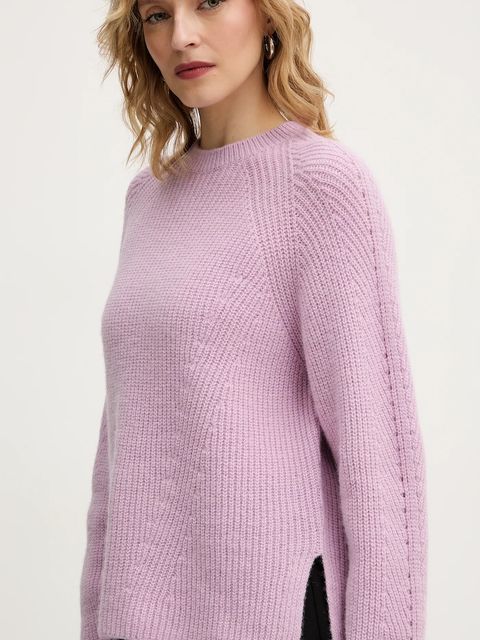 Twinset sweter z dodatkiem alpaki damski kolor różowy 252TT3060