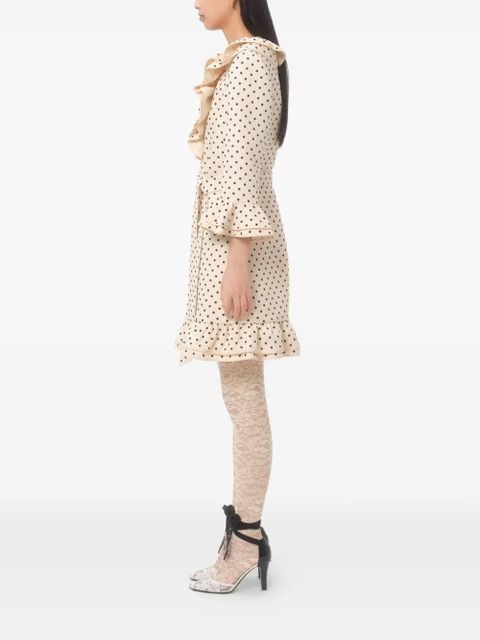 Valentino Garavani Plusdepois-print mini dress - Neutrals