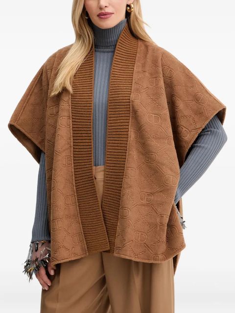 TWINSET logo-jacquard cardigan - Brown - zdjęcie produktu nr 1