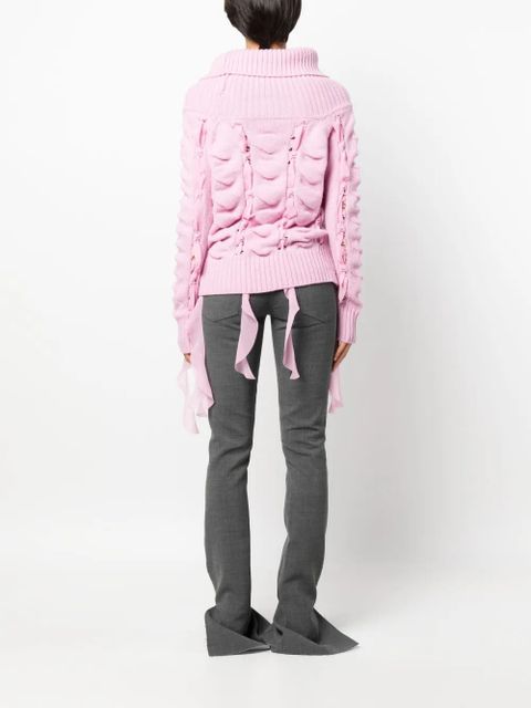 Blumarine off-shoulder jumper - Pink