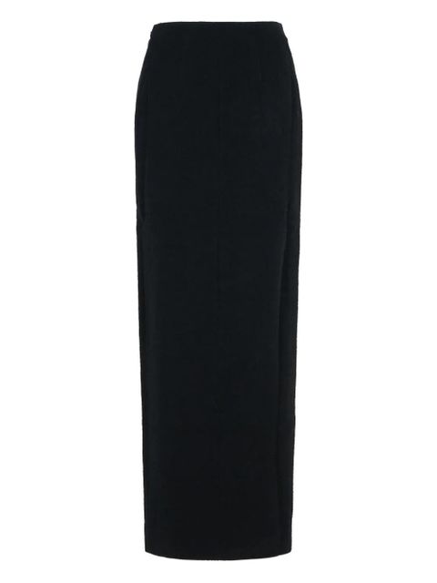 Alessandra Rich side-split wool-blend skirt - Black