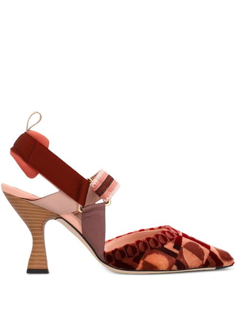 FENDI 85mm Colibri slingback pumps - Red - zdjęcie produktu nr 1