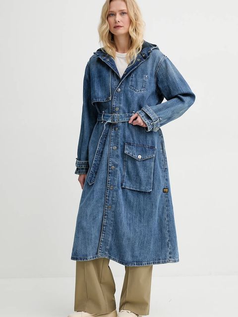 płaszcz damski kolor niebieski przejściowy D26217-D776 - zdjęcie produktu nr 2