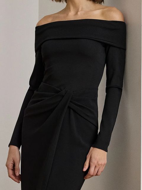 Lauren Ralph Lauren sukienka kolor czarny maxi dopasowana 253982108