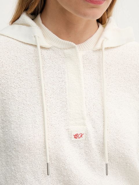 Calvin Klein Jeans sweter damska kolor beżowy lekki LV047C915G