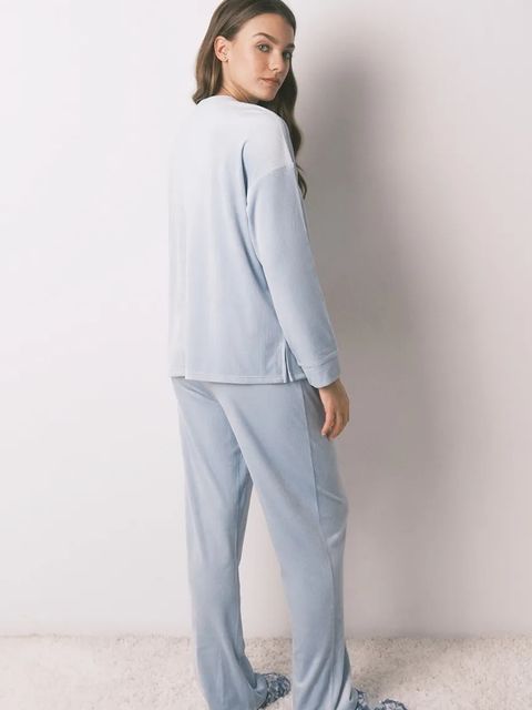 women'secret komplet piżamowy damska kolor niebieski 3592488 - zdjęcie produktu nr 2