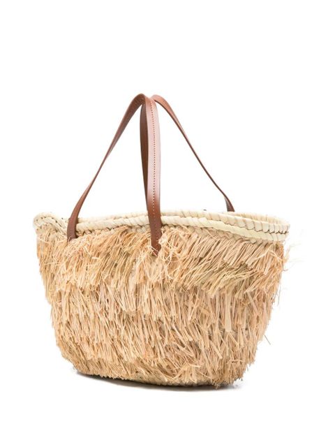 Ruslan Baginskiy fringed top-handle tote bag - Neutrals