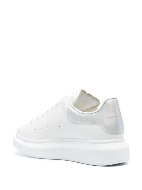 Alexander McQueen iridescent-panel leather sneakers - White