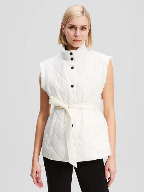 Karl Lagerfeld bezrękawnik damski kolor biały przejściowy A3W15045 - zdjęcie produktu nr 1