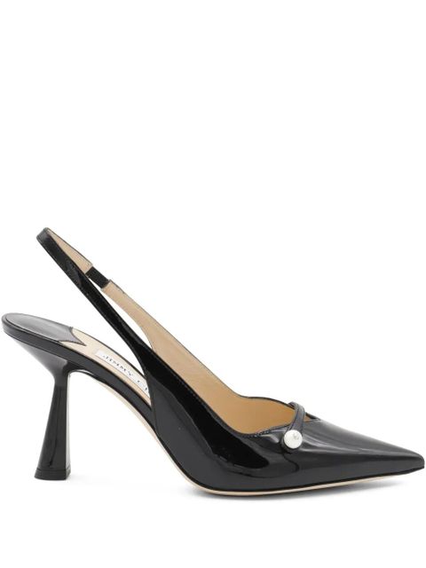 Jimmy Choo 85MM slingback pearl pumps - Black - zdjęcie produktu nr 1