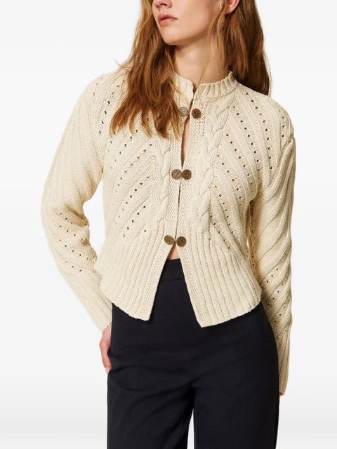 TWINSET cable-knit button-up cardigan - Neutrals - zdjęcie produktu nr 2