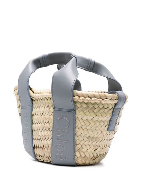 Chloé small Sense raffia tote bag - Neutrals