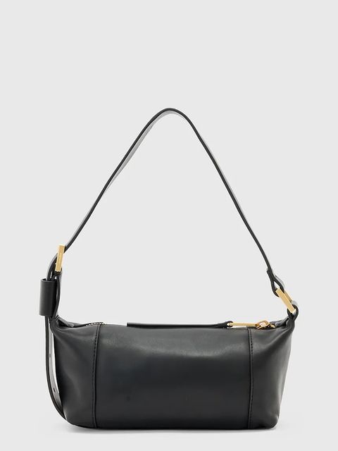 AllSaints torebka skórzana VEGA kolor czarny W196XD