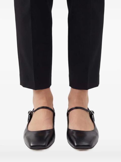 Aeyde Maryjane leather ballerina shoes - Black