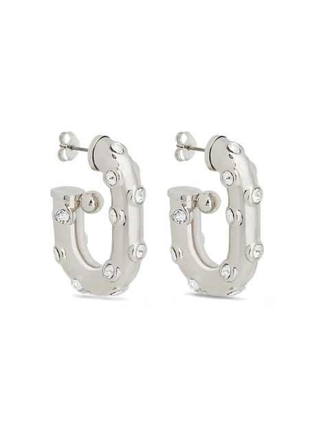 Rabanne XL Link rhinestones-embellished earrings - Silver