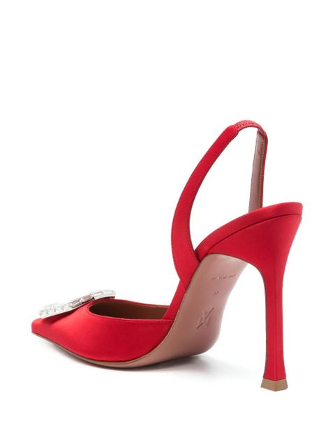 Amina Muaddi 105mm Camelia pumps - Red