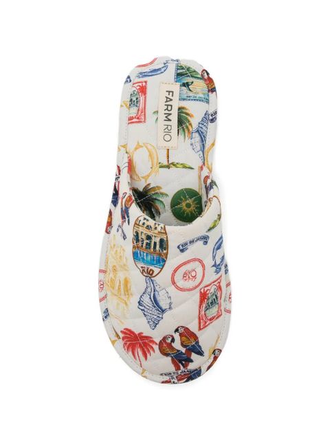 FARM Rio hotel slippers - White