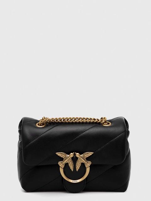 Pinko torebka skórzana kolor czarny 100039 A0F2 - zdjęcie produktu nr 1