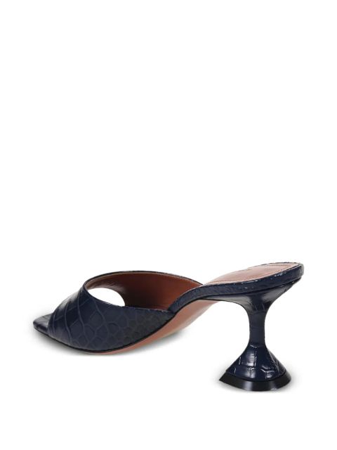 Amina Muaddi Lupita croc-print pumps - Blue