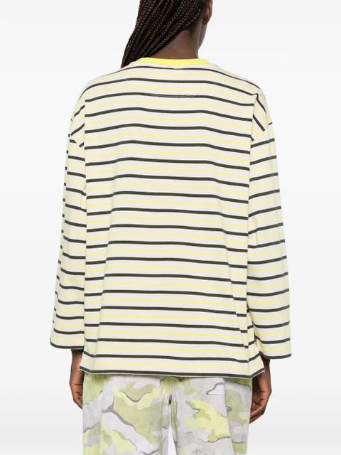 PINKO striped cotton sweater - Neutrals