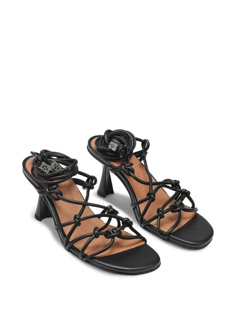 GANNI Knots leather sandals - Black - zdjęcie produktu nr 2