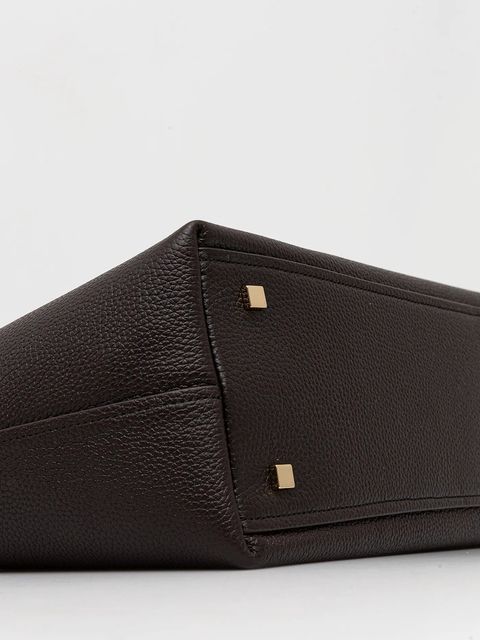 MICHAEL Michael Kors torebka skórzana QUINN kolor brązowy 30T5GQNT9L