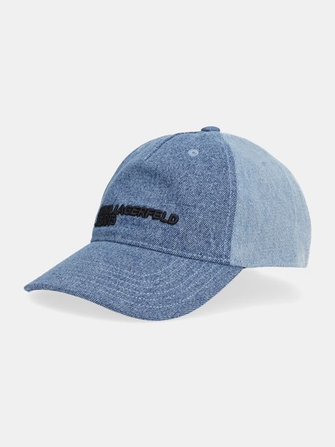 Karl Lagerfeld Jeans czapka z daszkiem kolor niebieski B1W33053 - zdjęcie produktu nr 1