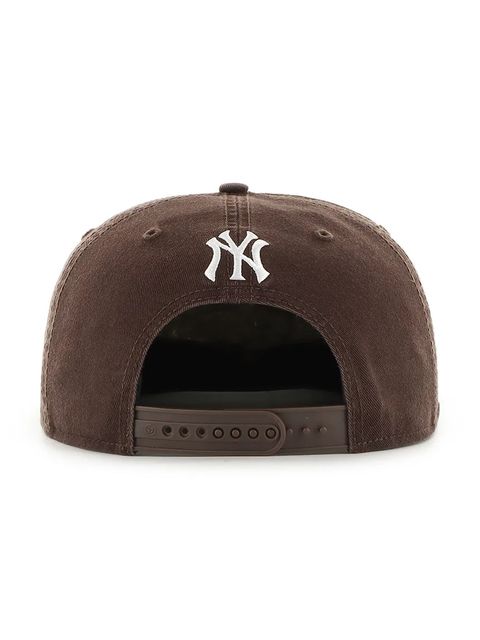47 brand czapka z daszkiem bawełniana MLB New York Yankees kolor brązowy B-CARRL17GWP-BW