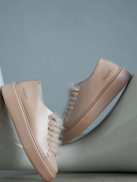 Vanda Novak sneakersy skórzane Grace kolor beżowy