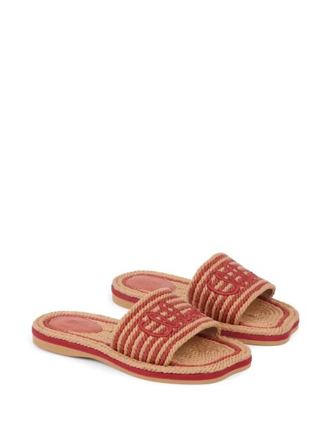 Chloé logo striped sandals - Neutrals - zdjęcie produktu nr 2