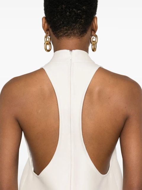 TOM FORD buckle-detail flared mini dress - Neutrals