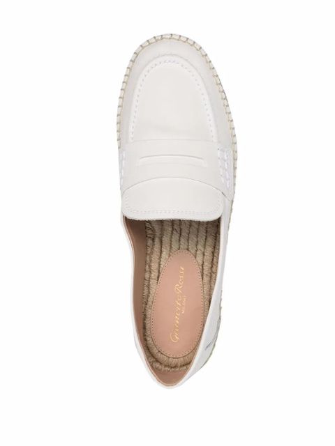 Gianvito Rossi woven raffia espadrilles - White