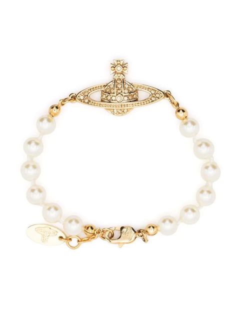 Vivienne Westwood mini bas relief pearl bracelet - White - zdjęcie produktu nr 1