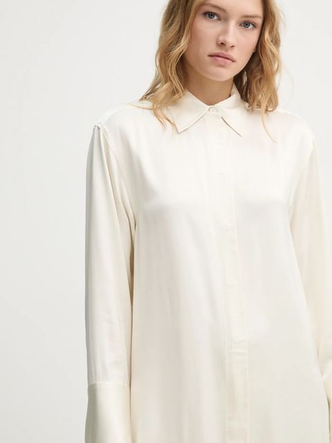 Day Birger et Mikkelsen koszula Lea damska kolor beżowy relaxed z kołnierzykiem klasycznym DAY65243793