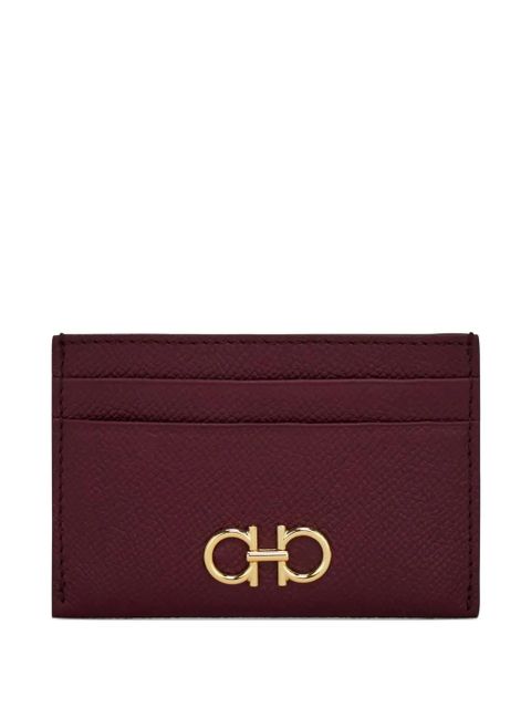 Ferragamo Gancini leather credit card holder