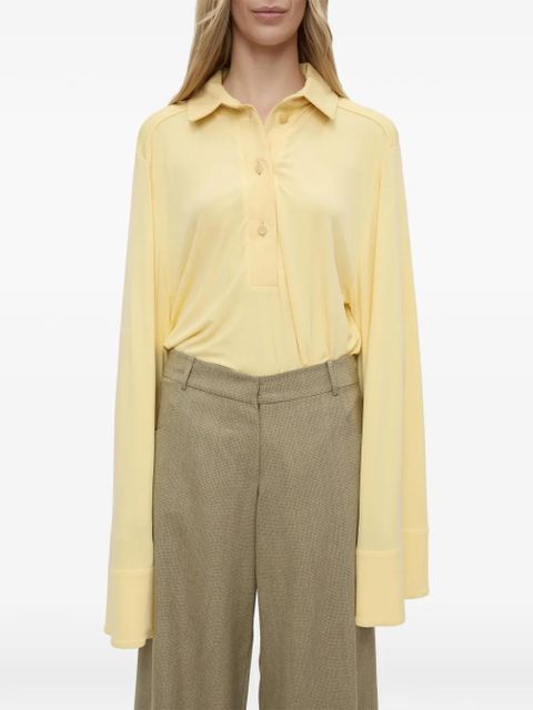 Christopher Esber Deconstruct long-sleeve polo shirt - Yellow - zdjęcie produktu nr 1