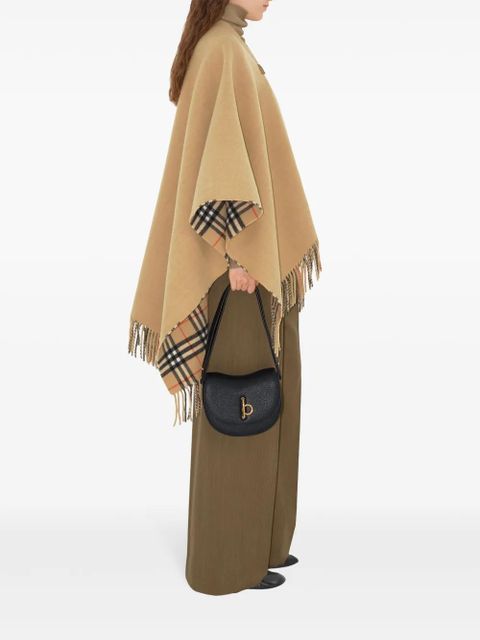 Burberry check-pattern wool cape - Neutrals
