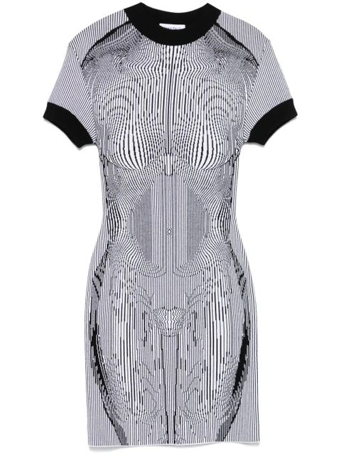 Jean Paul Gaultier anatomy-intarsia mini dress - Black - zdjęcie produktu nr 1