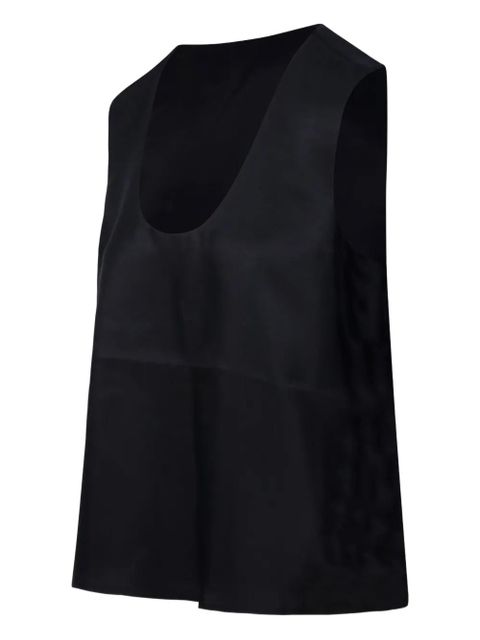 Róhe satin sleeveless top - 001 BLACK