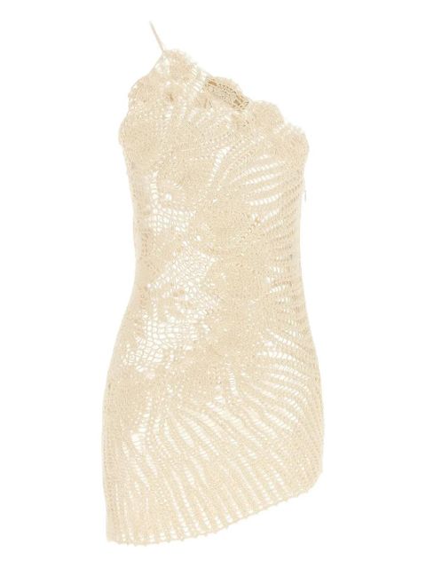 Magda Butrym crochet one-shoulder dress - Neutrals - zdjęcie produktu nr 1