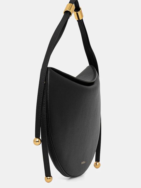 Furla torebka skórzana Moonstone M Shoulder Bag kolor czarny WB01868 BX3104 O6000 - zdjęcie produktu nr 2