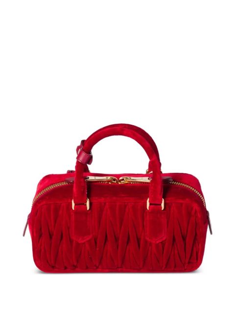 Miu Miu Arcadie Matelassé tote bag - Red